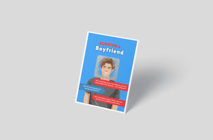 Scratch a Boyfriend - Novelty Scratch Card, Funny Gift for Women, Birthday, Secret Santa, Valentine - 2 Boyfriend Variations - Alternative to Grow Your Own Kits - Gift Envelope Included