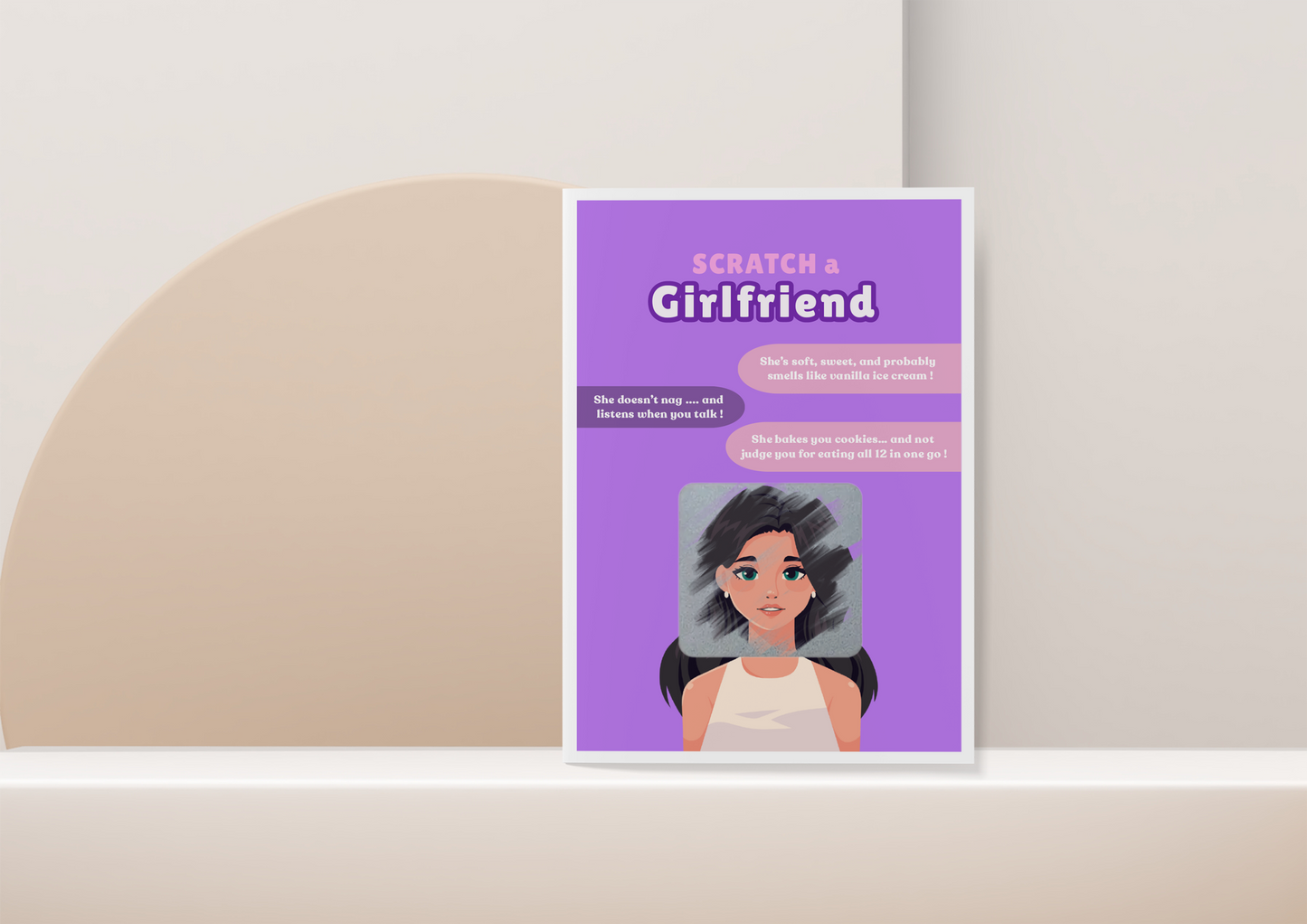 Scratch a Girlfriend - Novelty Scratch Card, Funny Gift for Men, Birthday, Secret Santa, Valentine - 3 Girlfriend Variations - Alternative to Grow Your Own Kits - Gift Envelope Included