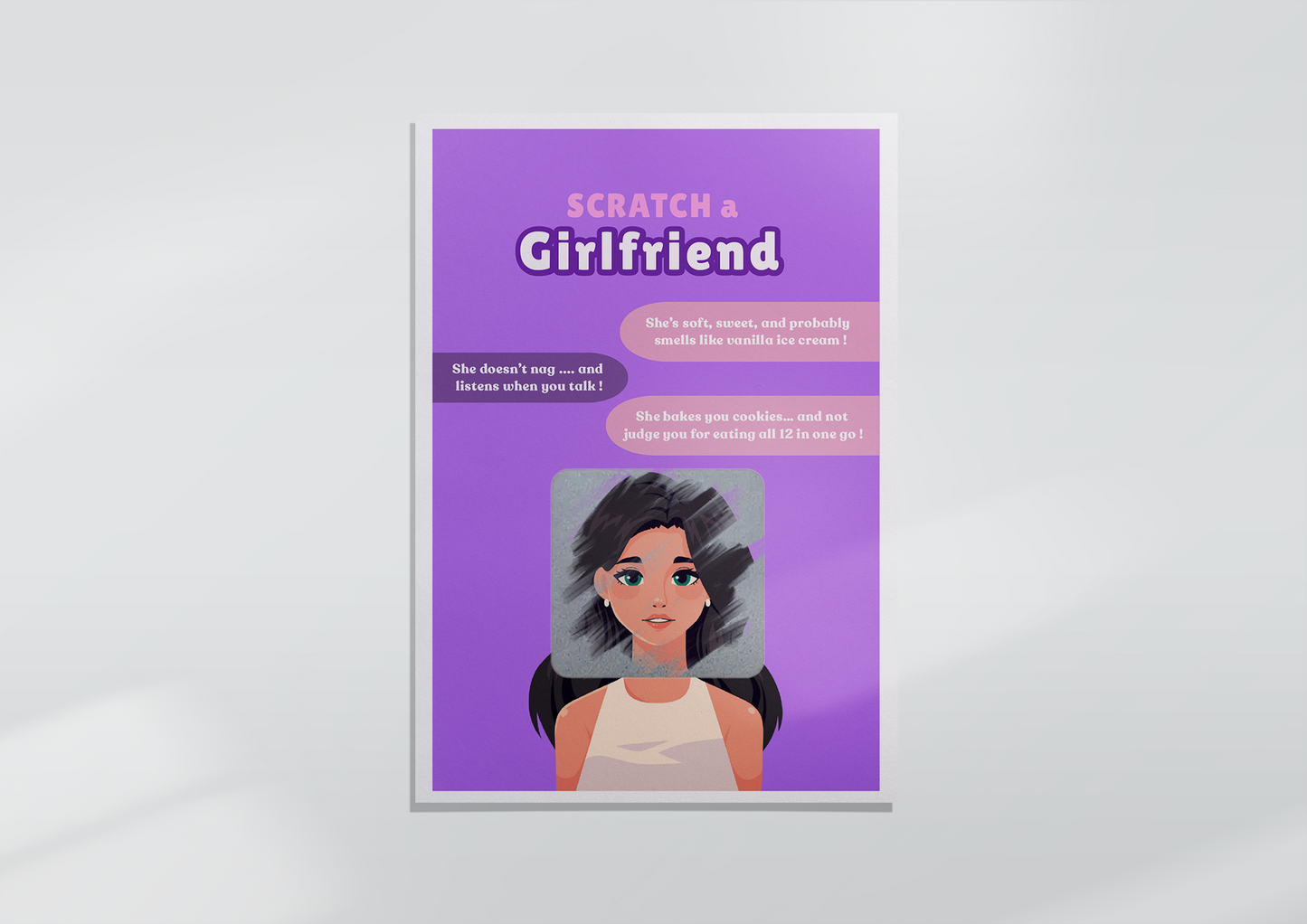 Scratch a Girlfriend - Novelty Scratch Card, Funny Gift for Men, Birthday, Secret Santa, Valentine - 3 Girlfriend Variations - Alternative to Grow Your Own Kits - Gift Envelope Included