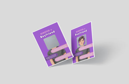 Scratch a Boyfriend - Novelty Scratch Card, Funny Gift for Women, Birthday, Secret Santa, Valentine - 2 Boyfriend Variations - Alternative to Grow Your Own Kits - Gift Envelope Included