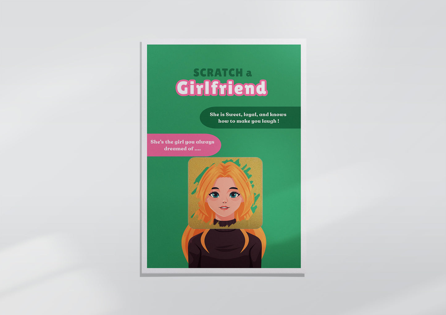 Scratch a Girlfriend - Novelty Scratch Card, Funny Gift for Men, Birthday, Secret Santa, Valentine - 3 Girlfriend Variations - Alternative to Grow Your Own Kits - Gift Envelope Included