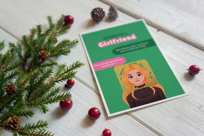 Scratch a Girlfriend - Novelty Scratch Card, Funny Gift for Men, Birthday, Secret Santa, Valentine - 3 Girlfriend Variations - Alternative to Grow Your Own Kits - Gift Envelope Included