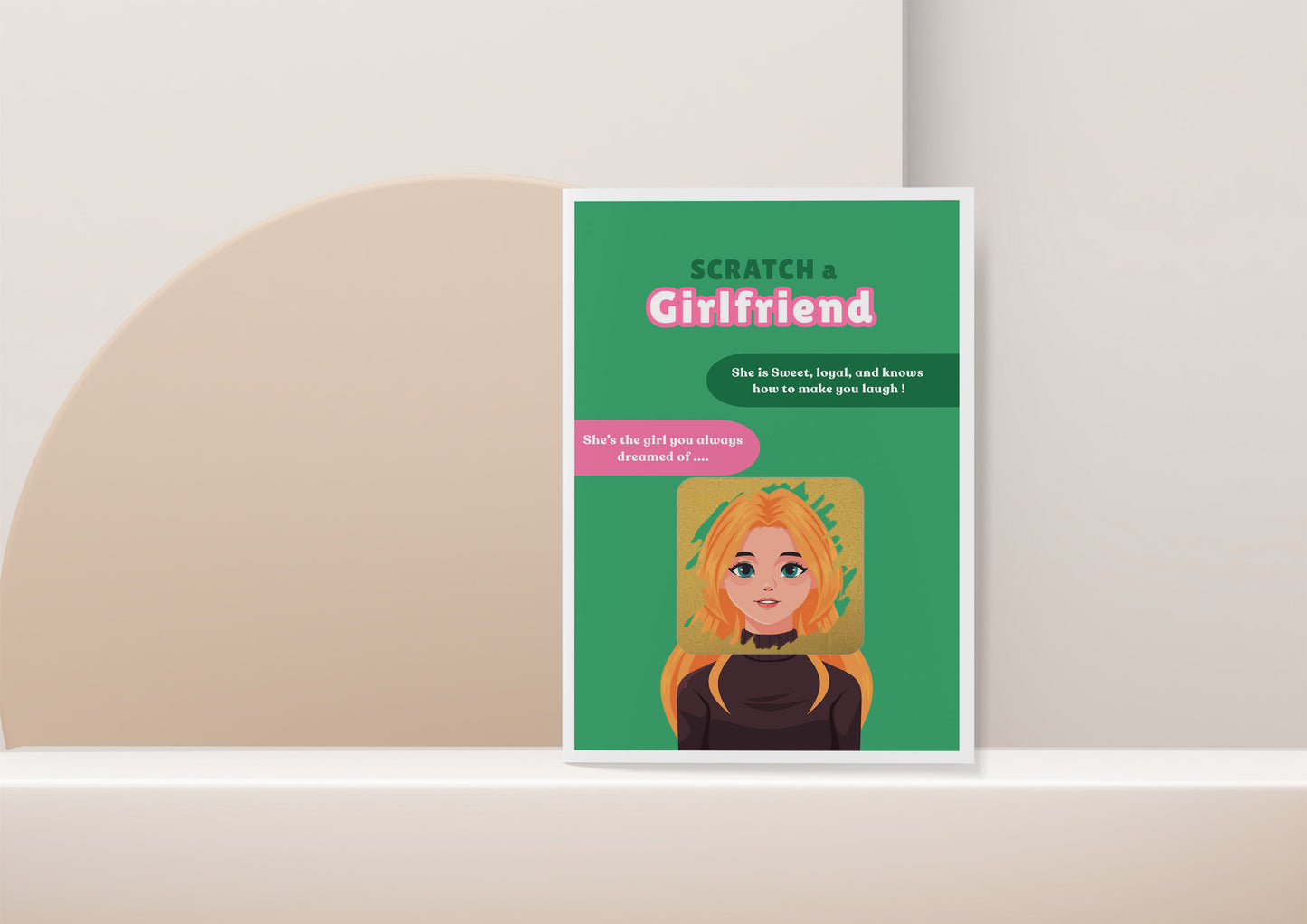 Scratch a Girlfriend - Novelty Scratch Card, Funny Gift for Men, Birthday, Secret Santa, Valentine - 3 Girlfriend Variations - Alternative to Grow Your Own Kits - Gift Envelope Included