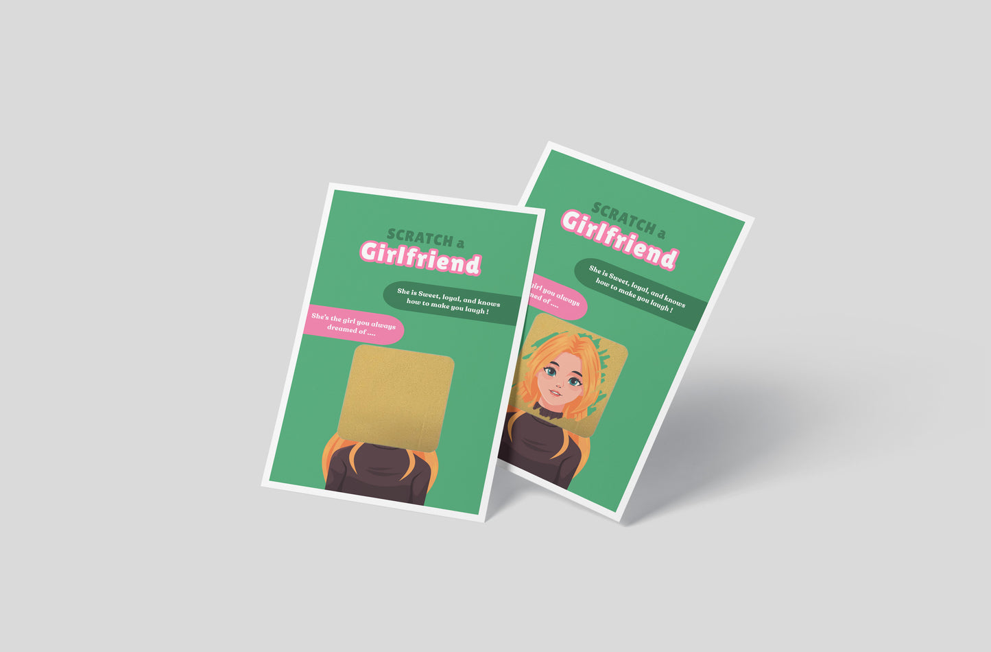 Scratch a Girlfriend - Novelty Scratch Card, Funny Gift for Men, Birthday, Secret Santa, Valentine - 3 Girlfriend Variations - Alternative to Grow Your Own Kits - Gift Envelope Included