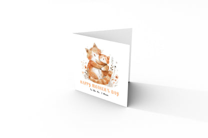 Happy Mother’s Day Card To The No. 1 Mum for Her, Mama, Mum, Mother to be, Cat Lover, Cat Owner, Grandma from Children, Son & Daughter – Cute Cat Mummy & Kitten Design - Brown Kraft Envelope Included