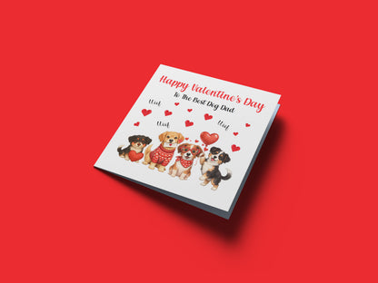 Valentine’s Day Card for Dog Dad or Dog Mum – Cute Puppy Valentine Card – Best Dog Dad Card & Best Dog Mum Card – Dog Lover Valentine’s Card from Fur Babies