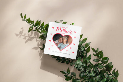 Personalised Photo Happy Mother's Day Card for Her, Mummy, Mama, Mum, Mother to be, Mum to be, Grandma, Nanny, Wife from Children, Son, Daughter, Kids – Custom Message & Photo - Red Envelope Included