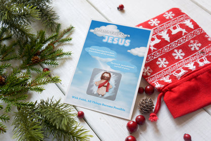 Scratch Your Own Jesus – Fun Scratch-off card, Secret Santa, Stocking Filler & Xmas Gift for Friends, Co-Workers & Loved Ones - Alternative to Grow Your Own Kits -Blue Gift Envelope Included