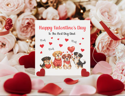 Valentine’s Day Card for Dog Dad or Dog Mum – Cute Puppy Valentine Card – Best Dog Dad Card & Best Dog Mum Card – Dog Lover Valentine’s Card from Fur Babies