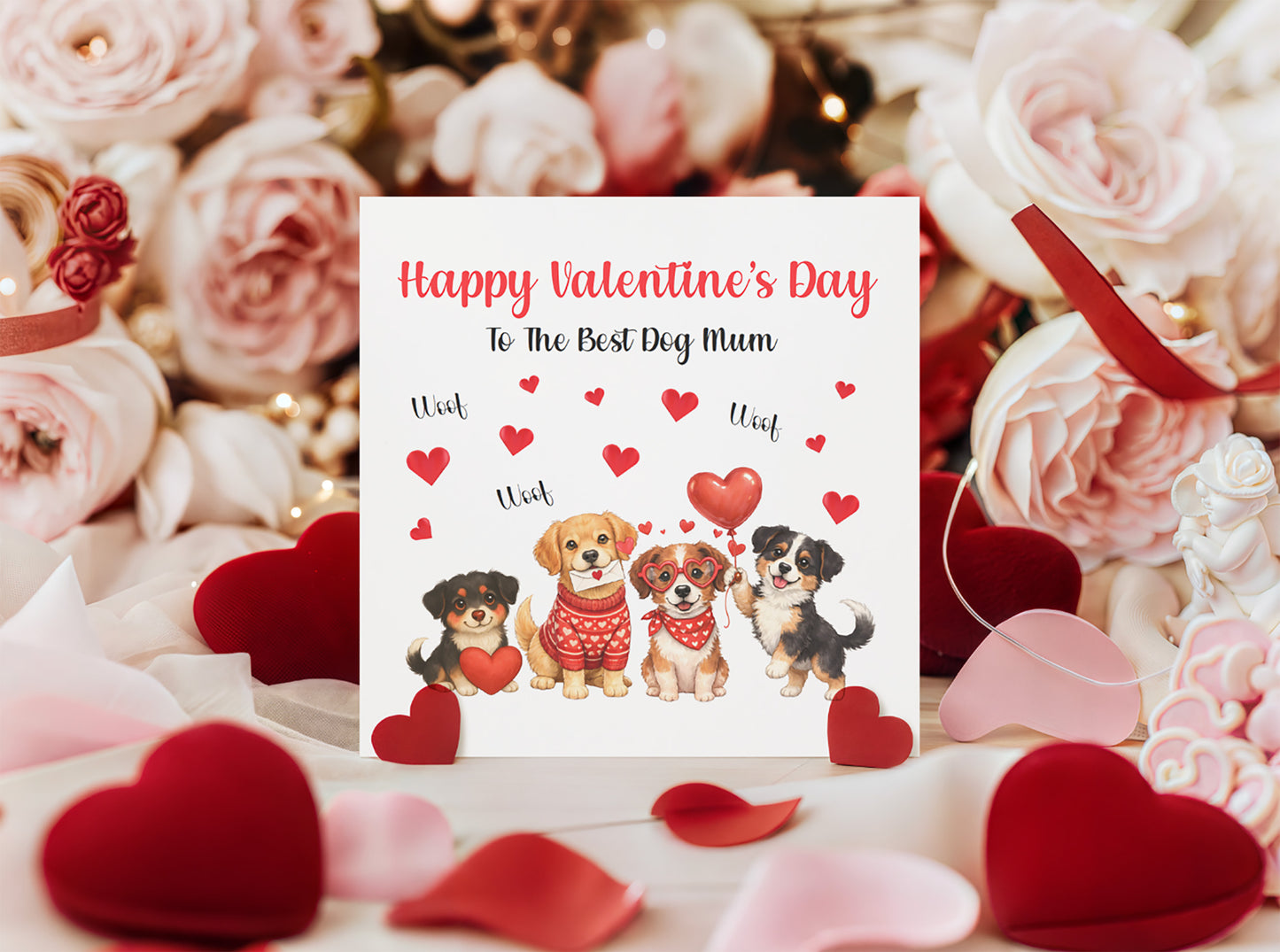 Valentine’s Day Card for Dog Dad or Dog Mum – Cute Puppy Valentine Card – Best Dog Dad Card & Best Dog Mum Card – Dog Lover Valentine’s Card from Fur Babies