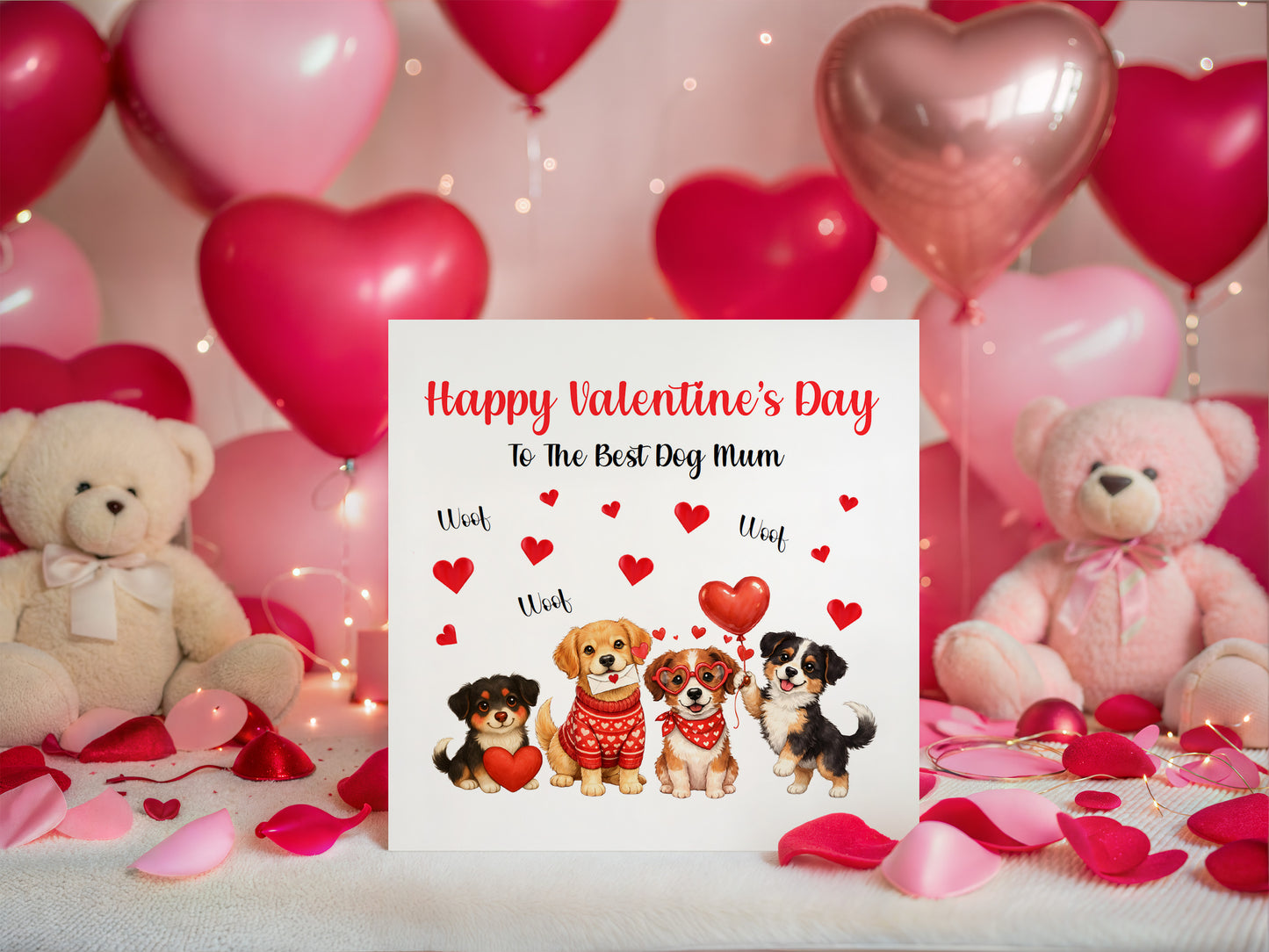Valentine’s Day Card for Dog Dad or Dog Mum – Cute Puppy Valentine Card – Best Dog Dad Card & Best Dog Mum Card – Dog Lover Valentine’s Card from Fur Babies